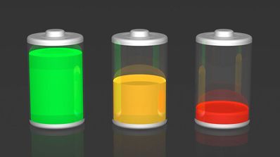 iconos de las baterías con diferentes niveles de carga