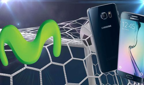 Galaxy S6 edge plus y logo movistar
