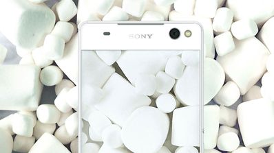 Sony Xperia Z5 con fondo de marsmallows