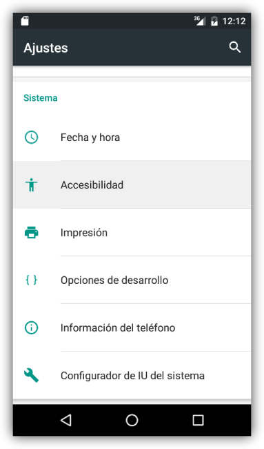 Ajustes de accesibilidad Android 6.0 Marshmallow