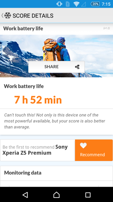 Autonomía del Sony Xperia Z5 Premium