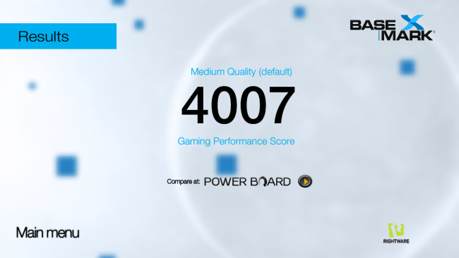Resultado en Basemark del Oppo Mirror 5s