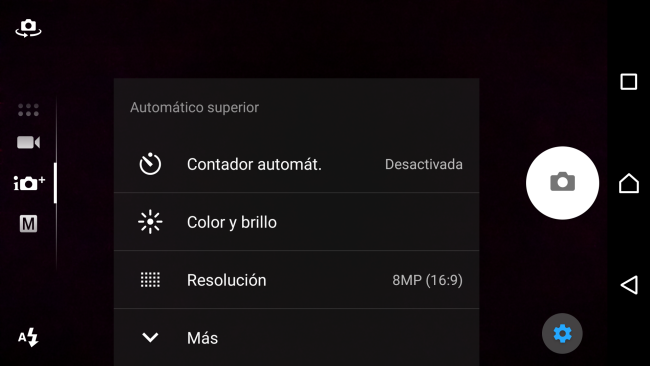 Aplicación cámara del Sony Xperia Z5 Premium