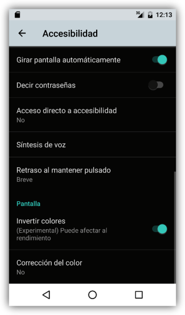 Colores invertidos en Android 6.0 Marshmallow