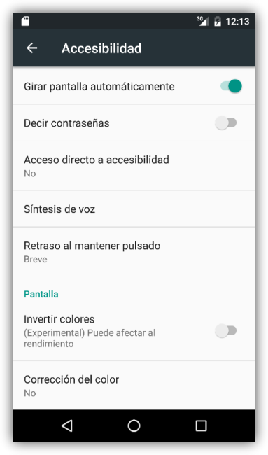 Invertir los colores de pantalla de Android 6.0 Marshmallow