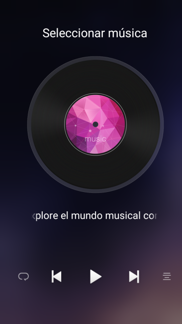 Reproductor de música del Oppo Mirror 5s