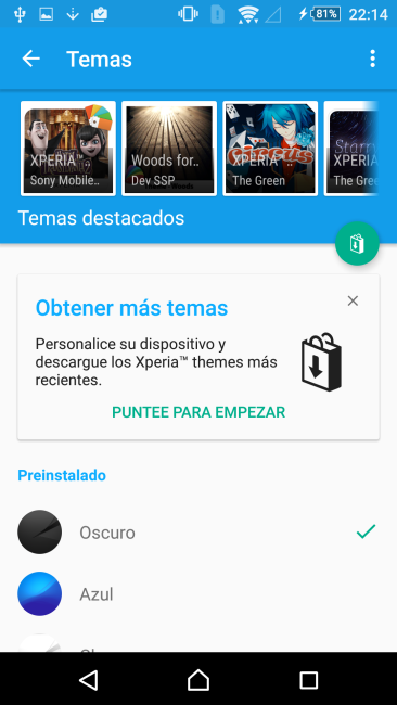 Temas del Sony Xperia Z5 Premium