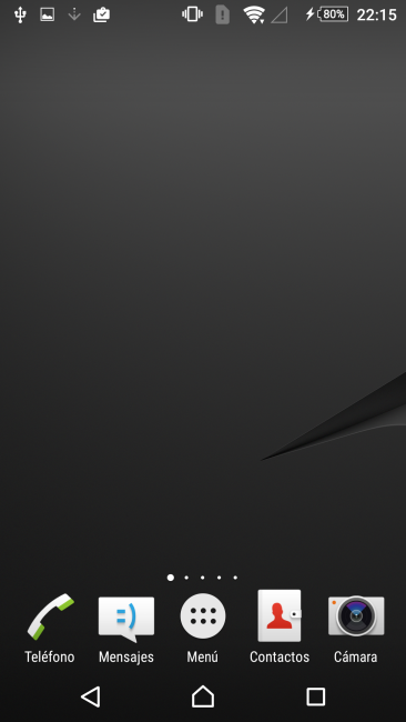 Escritorio del Sony Xperia Z5 Premium