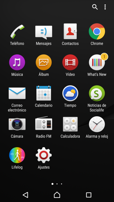 Aplicaciones del Sony Xperia Z5 Premium