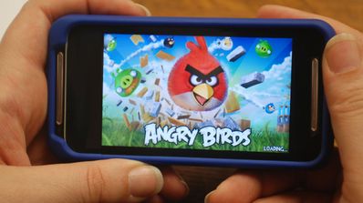 Angry birds en un móvil