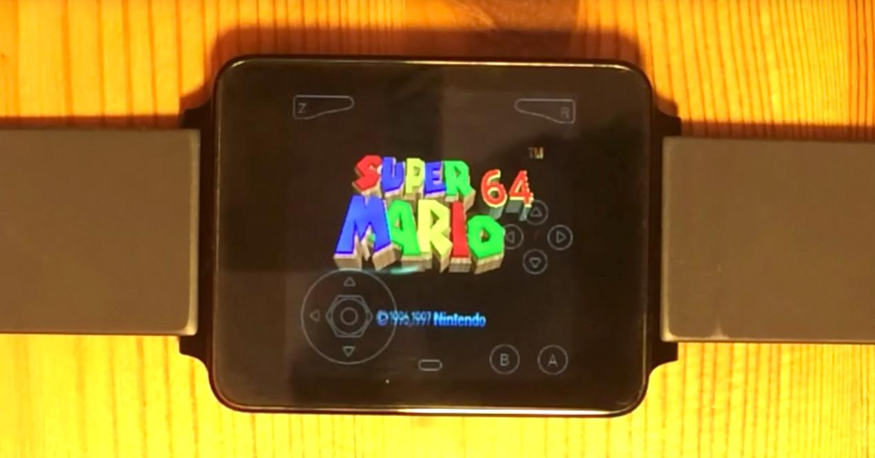 Super Mario 64 en Android Wear smartwatch