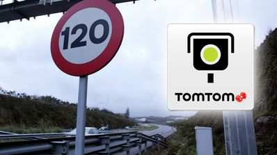 TomTom logo con señal de 120