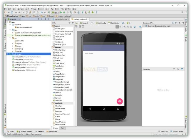 Android Studio - proyecto principal