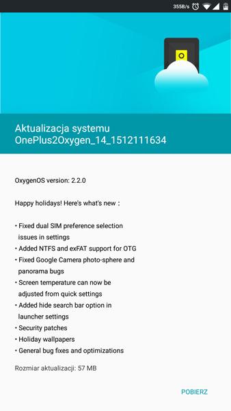 Actualizacion OTA OnePlus 2