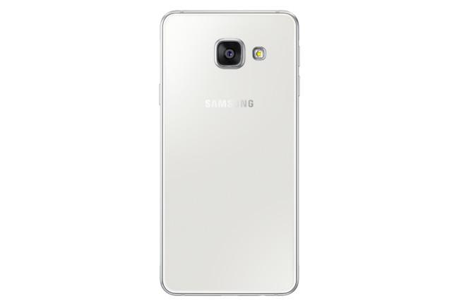Samsung Galaxy A3 blanco trasera