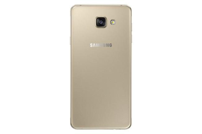 Samsung Galaxy A7 dorado trasera