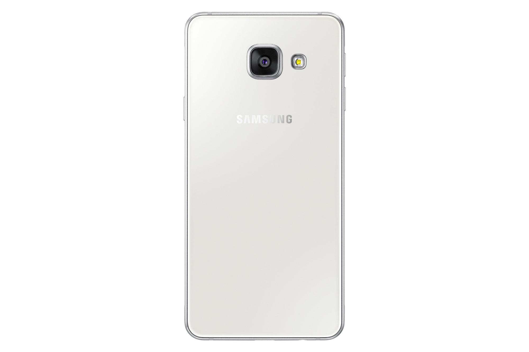 Samsung Galaxy A3 2016 blanco trasera