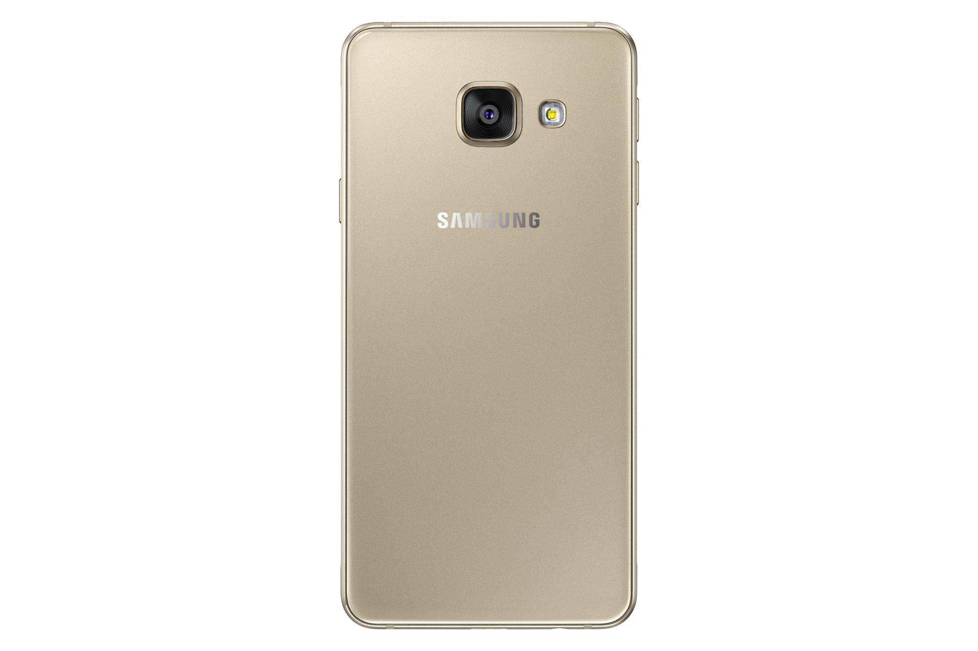 Samsung Galaxy A3 2016 oro trasera y cámara