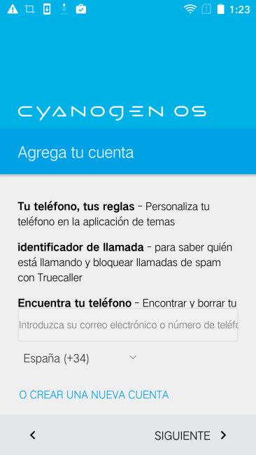 Cuenta en Cyano gen OS con el Zuk Z1