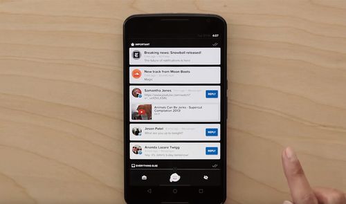 Notificaciones con Snowball
