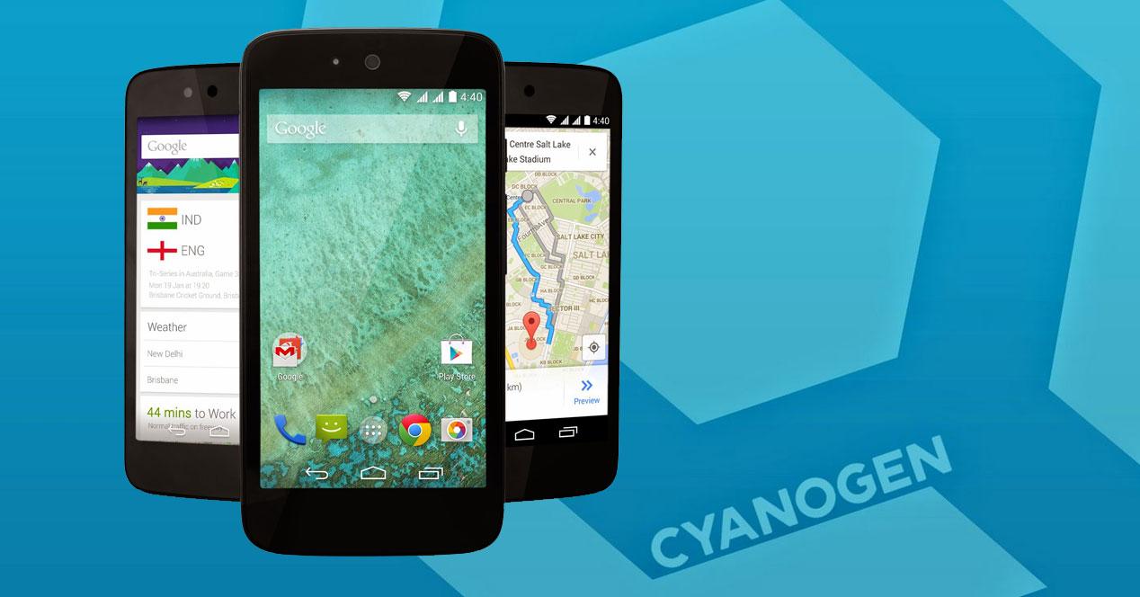 Android One con fondo cyano