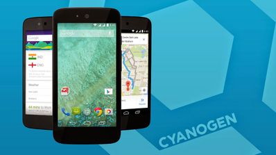 Android One con fondo cyano