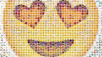 mosaico de emoticonos emojis