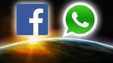 Facebook WhatsApp sobre el amanecer