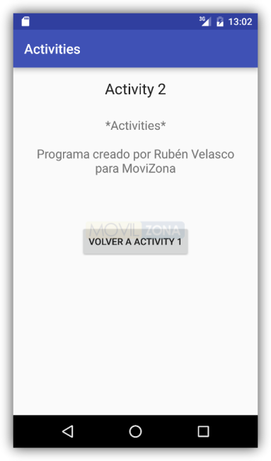 Android Studio - Cambio de actividad - Act2