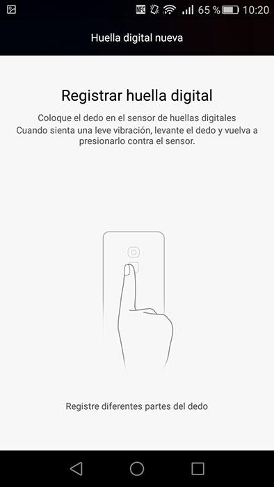 Huawei G8 Huella digital opción