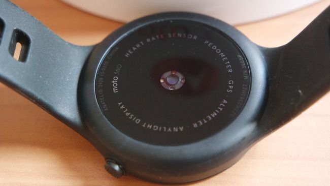 Motorola Moto 360 Sport sensor