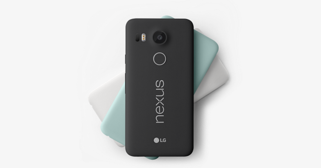 Nexus 5x en abanico con todos sus colores