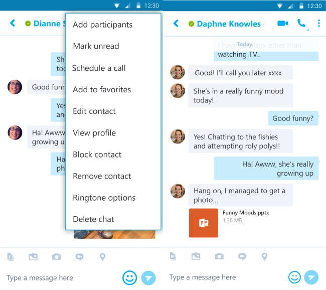 Skype programar llamadas e integración con Office