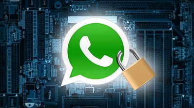 Logo de whatsapp con candado
