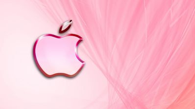 Logo de Apple en rosa