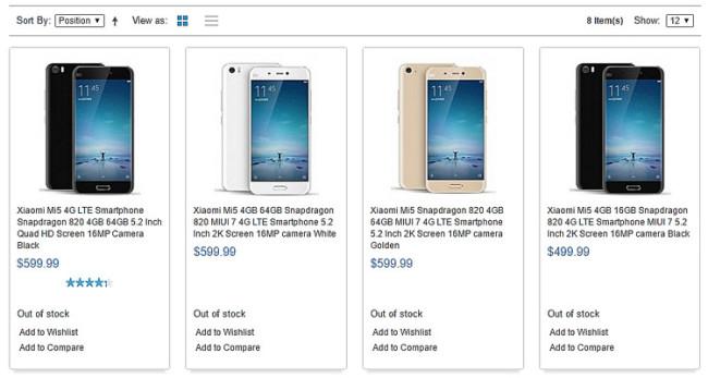 Precio del Xiaomi Mi5 en un distribuidor antes de su presentacion