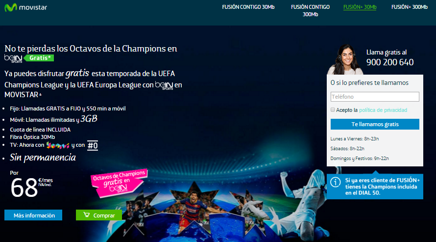 promo de la Champions con Fusión+