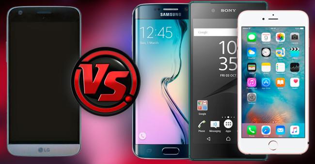 Comparativa LG G5 vs Galaxy S6 edge, Xperia Z5 e iPhone 6s