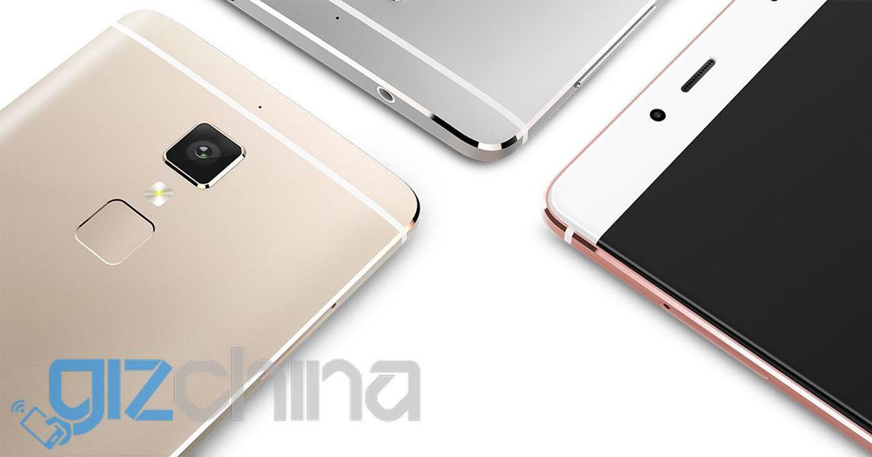 Elephone S3 detalle trasero en colores plateado, dorado y frontal rosa