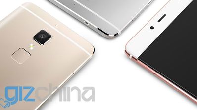 Elephone S3 detalle trasero en colores plateado, dorado y frontal rosa
