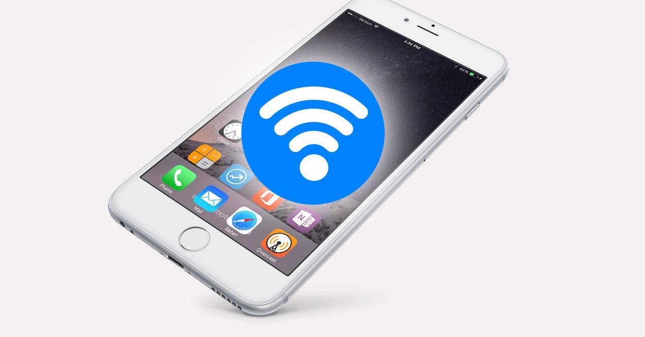 iPhone 6 con logo de wifi