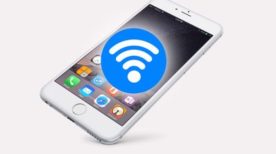 iPhone 6 con logo de wifi
