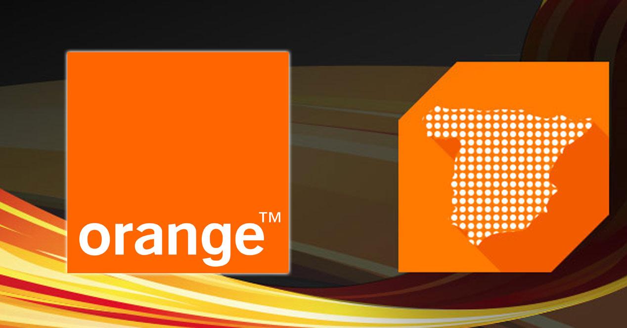 Logo de orange con icono de la penísula ibérica