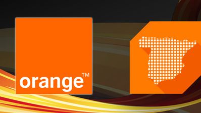 Logo de orange con icono de la penísula ibérica