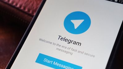 aplicación de telegram en pantalla