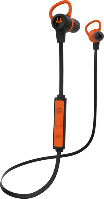 Auriculares Motorola VerveLoop en negro y naranja