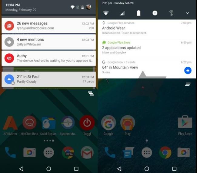 Android N notificaciones