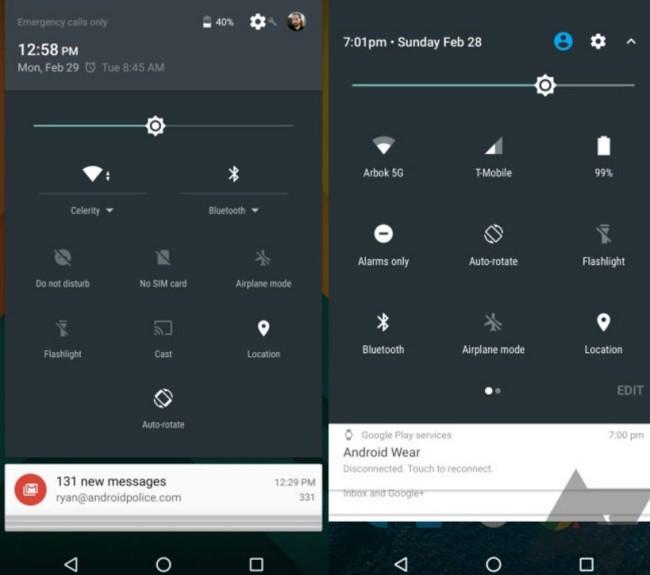 Android N ajustes rapidos