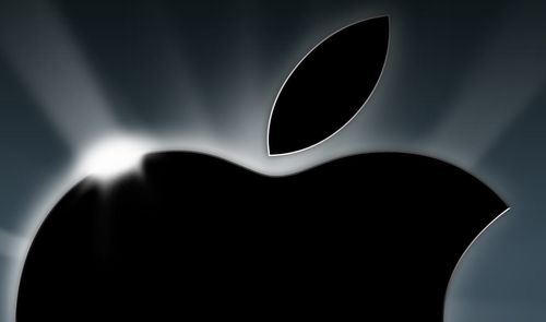 Logo de Apple con luces y sombras
