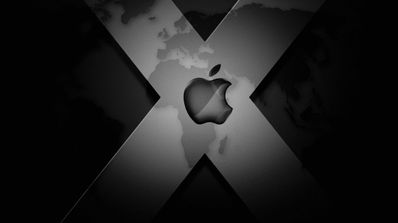 Logotipo de Apple sobre fondo negro